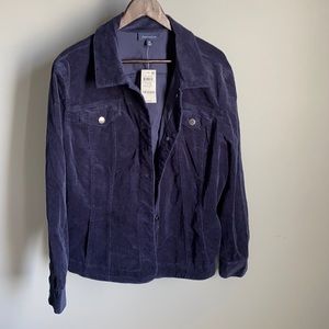 NWT! Charter Club Ladies Blue Corduroy Jacket